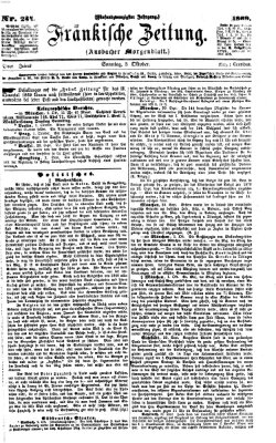 Fränkische Zeitung (Ansbacher Morgenblatt) Sonntag 3. Oktober 1869