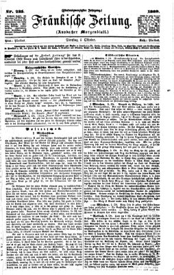 Fränkische Zeitung (Ansbacher Morgenblatt) Dienstag 5. Oktober 1869