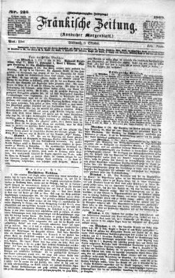 Fränkische Zeitung (Ansbacher Morgenblatt) Mittwoch 6. Oktober 1869