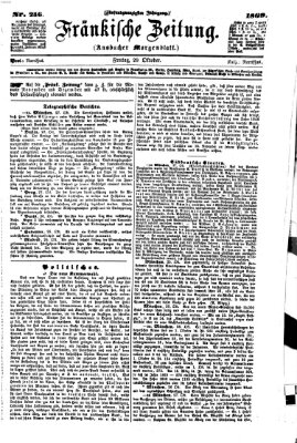 Fränkische Zeitung (Ansbacher Morgenblatt) Freitag 29. Oktober 1869