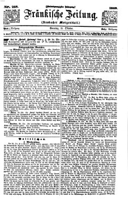 Fränkische Zeitung (Ansbacher Morgenblatt) Sonntag 31. Oktober 1869