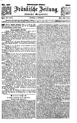 Fränkische Zeitung (Ansbacher Morgenblatt) Dienstag 2. November 1869