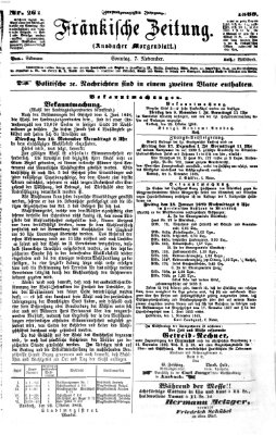 Fränkische Zeitung (Ansbacher Morgenblatt) Sonntag 7. November 1869