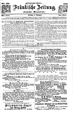 Fränkische Zeitung (Ansbacher Morgenblatt) Dienstag 9. November 1869