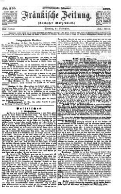 Fränkische Zeitung (Ansbacher Morgenblatt) Sonntag 14. November 1869