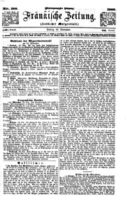 Fränkische Zeitung (Ansbacher Morgenblatt) Freitag 26. November 1869