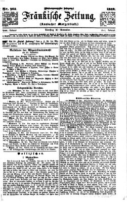 Fränkische Zeitung (Ansbacher Morgenblatt) Dienstag 30. November 1869