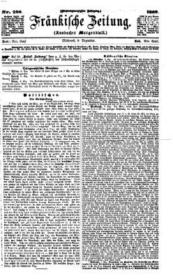Fränkische Zeitung (Ansbacher Morgenblatt) Mittwoch 8. Dezember 1869
