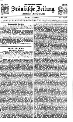 Fränkische Zeitung (Ansbacher Morgenblatt) Freitag 17. Dezember 1869