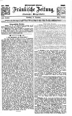 Fränkische Zeitung (Ansbacher Morgenblatt) Samstag 25. Dezember 1869