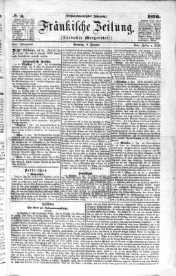 Fränkische Zeitung (Ansbacher Morgenblatt) Sonntag 9. Januar 1870