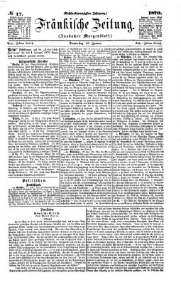 Fränkische Zeitung (Ansbacher Morgenblatt) Donnerstag 20. Januar 1870