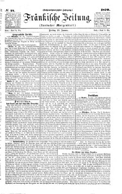 Fränkische Zeitung (Ansbacher Morgenblatt) Freitag 28. Januar 1870