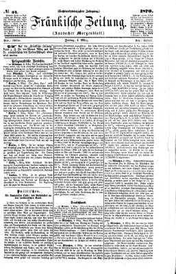 Fränkische Zeitung (Ansbacher Morgenblatt) Freitag 4. März 1870