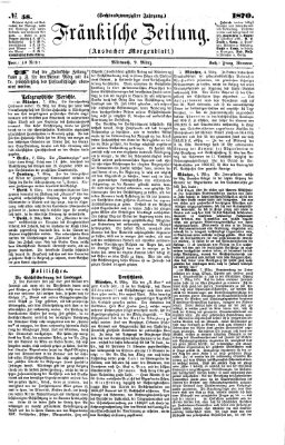 Fränkische Zeitung (Ansbacher Morgenblatt) Mittwoch 9. März 1870