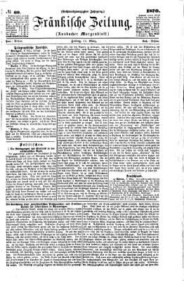 Fränkische Zeitung (Ansbacher Morgenblatt) Freitag 11. März 1870