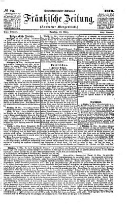 Fränkische Zeitung (Ansbacher Morgenblatt) Samstag 26. März 1870