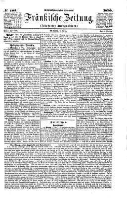 Fränkische Zeitung (Ansbacher Morgenblatt) Mittwoch 4. Mai 1870