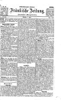 Fränkische Zeitung (Ansbacher Morgenblatt) Dienstag 7. Juni 1870