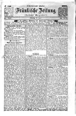 Fränkische Zeitung (Ansbacher Morgenblatt) Samstag 25. Juni 1870