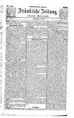 Fränkische Zeitung (Ansbacher Morgenblatt) Donnerstag 14. Juli 1870