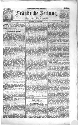 Fränkische Zeitung (Ansbacher Morgenblatt) Dienstag 6. September 1870