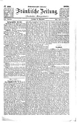 Fränkische Zeitung (Ansbacher Morgenblatt) Montag 26. September 1870