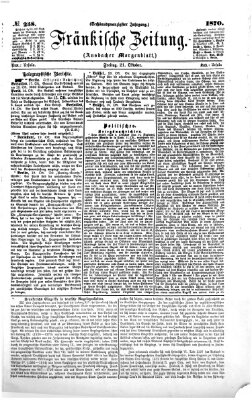 Fränkische Zeitung (Ansbacher Morgenblatt) Freitag 21. Oktober 1870