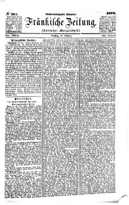 Fränkische Zeitung (Ansbacher Morgenblatt) Dienstag 25. Oktober 1870