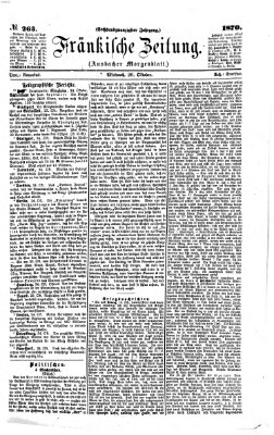 Fränkische Zeitung (Ansbacher Morgenblatt) Mittwoch 26. Oktober 1870