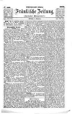 Fränkische Zeitung (Ansbacher Morgenblatt) Mittwoch 2. November 1870