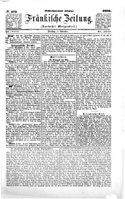 Fränkische Zeitung (Ansbacher Morgenblatt) Samstag 5. November 1870