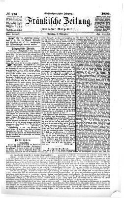 Fränkische Zeitung (Ansbacher Morgenblatt) Sonntag 6. November 1870