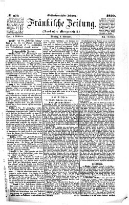 Fränkische Zeitung (Ansbacher Morgenblatt) Dienstag 8. November 1870