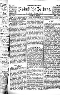 Fränkische Zeitung (Ansbacher Morgenblatt) Mittwoch 9. November 1870