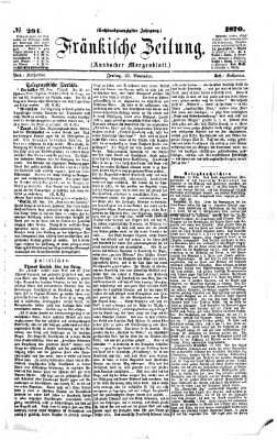 Fränkische Zeitung (Ansbacher Morgenblatt) Freitag 25. November 1870