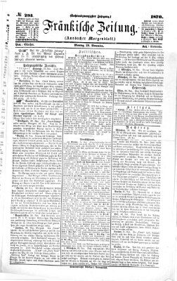 Fränkische Zeitung (Ansbacher Morgenblatt) Montag 28. November 1870