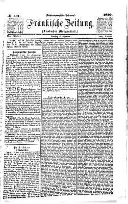 Fränkische Zeitung (Ansbacher Morgenblatt) Dienstag 6. Dezember 1870