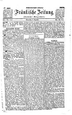 Fränkische Zeitung (Ansbacher Morgenblatt) Donnerstag 8. Dezember 1870