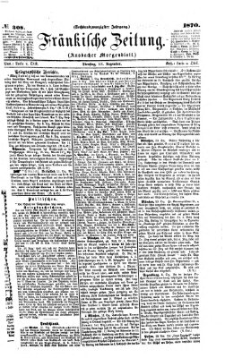 Fränkische Zeitung (Ansbacher Morgenblatt) Dienstag 13. Dezember 1870