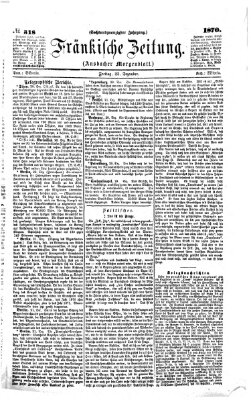 Fränkische Zeitung (Ansbacher Morgenblatt) Freitag 23. Dezember 1870