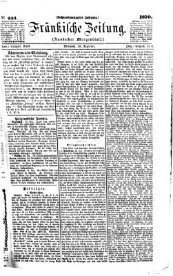 Fränkische Zeitung (Ansbacher Morgenblatt) Mittwoch 28. Dezember 1870