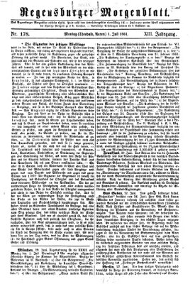 Regensburger Morgenblatt Montag 1. Juli 1861