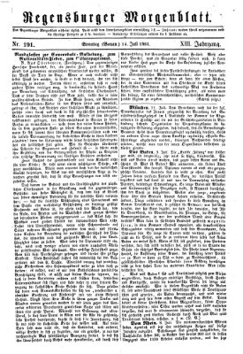 Regensburger Morgenblatt Sonntag 14. Juli 1861