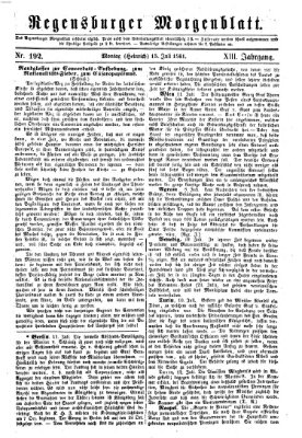 Regensburger Morgenblatt Montag 15. Juli 1861