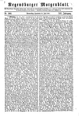 Regensburger Morgenblatt Donnerstag 25. Juli 1861