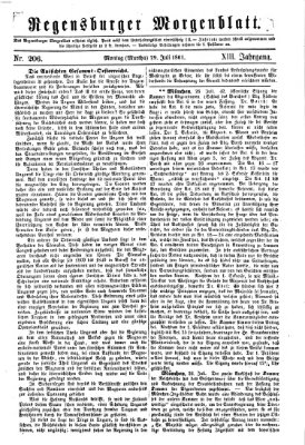 Regensburger Morgenblatt Montag 29. Juli 1861