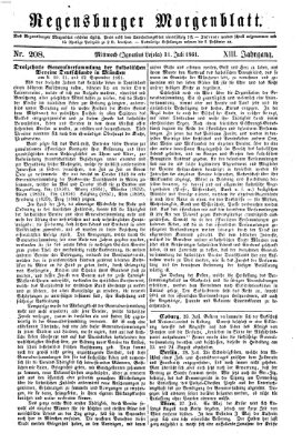 Regensburger Morgenblatt Mittwoch 31. Juli 1861