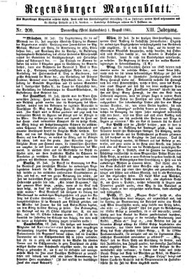 Regensburger Morgenblatt Donnerstag 1. August 1861