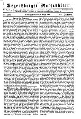 Regensburger Morgenblatt Sonntag 4. August 1861